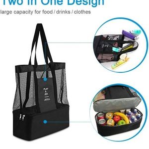 BUNDLE DEAL Beach Tote Bag W Waterproof Cell Case